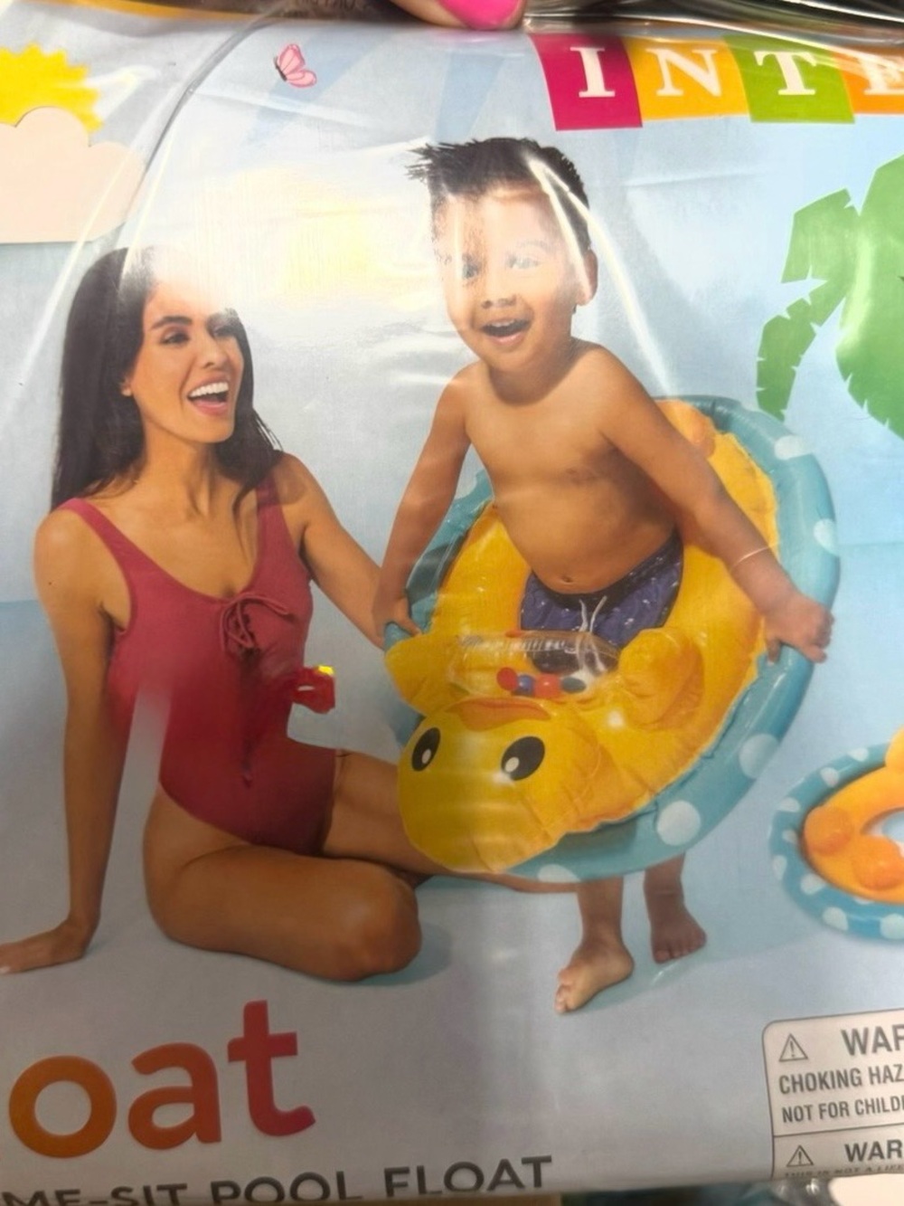 Yellow Duck Sit-in Kids Pool Float